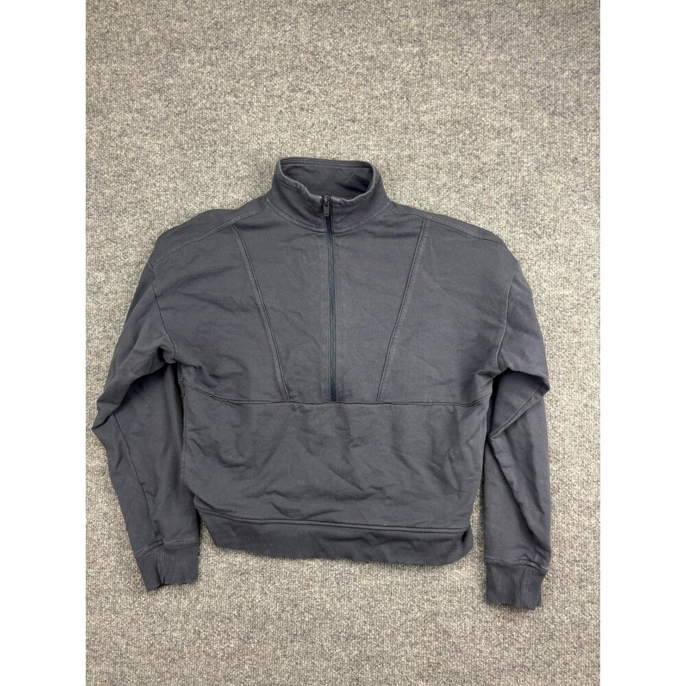 Richer Poorer Quarter Zip Sweatshirt Womens Small Gray Mock Neck Fleece Pullover